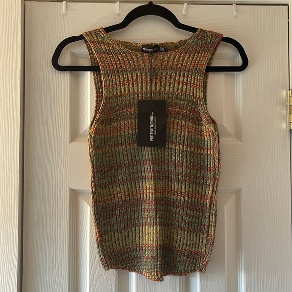 Pretty Little Thing Knitted Racer Tank. - Picture 3 of 6